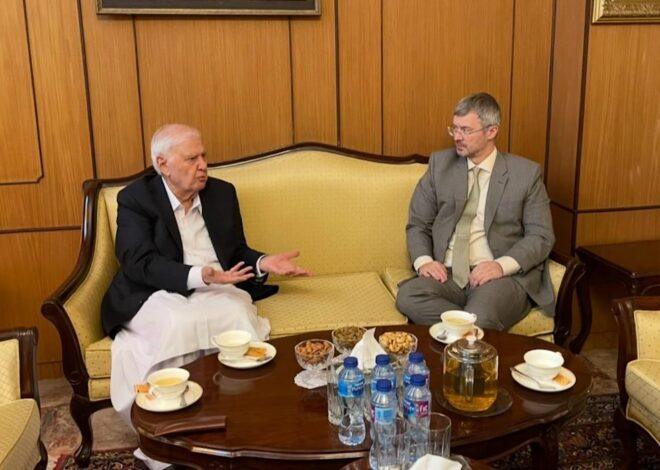 روسی سفیر کی قومی وطن پارٹی کے سربراہ آفتاب شیرپاؤ سے ملاقات