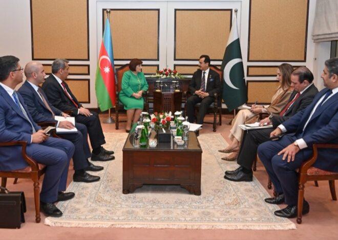 آذربائیجان کی اسپیکر کی چیئرمین سینیٹ یوسف رضا گیلانی سے ملاقات، تعلقات مزید مضبوط بنانے کے عزم کا اظہار